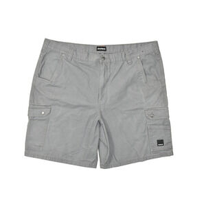 DieHard Men's Gray Cargo Shorts Regular Size 46 Cotton Workwear Casual Zip